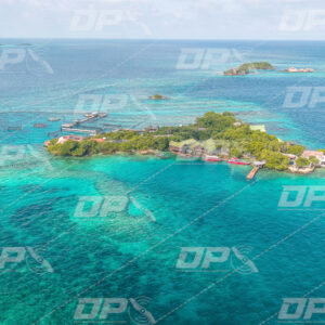 Oceanario de las Islas del Rosario con arrecifes y aguas turquesa del Caribe